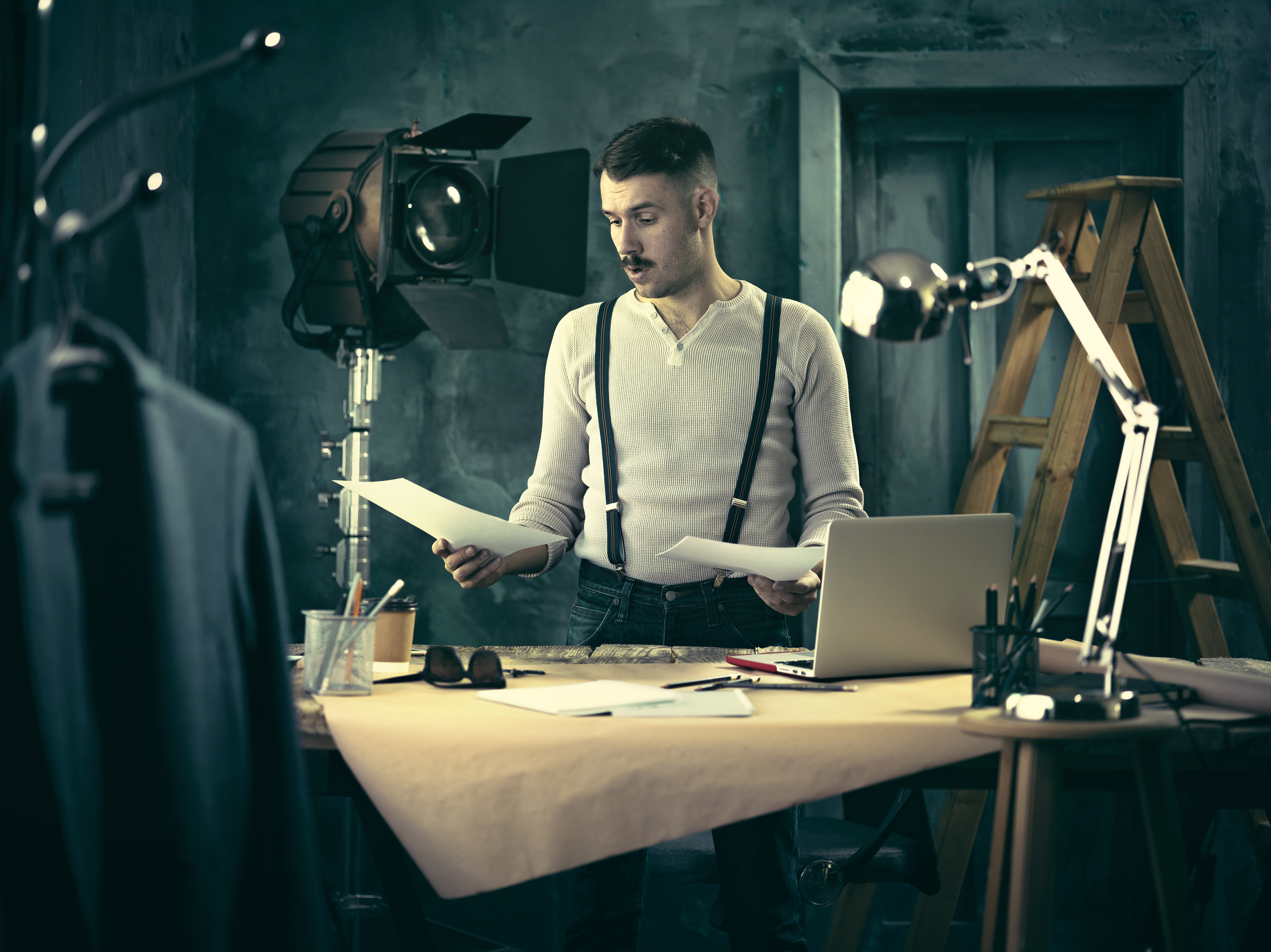 Professional content creation workspace